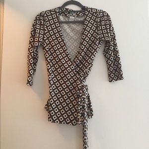 Diane von Furstenberg silk wrap top